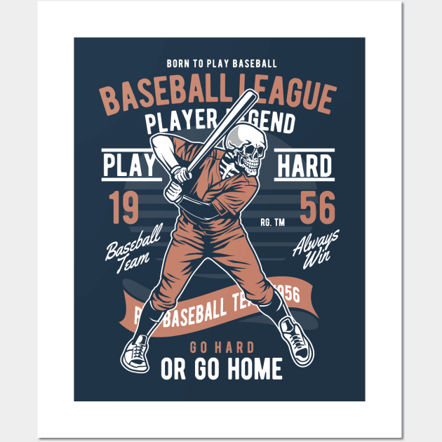 Born to Play Baseball Wall Art by AtuyaStudio